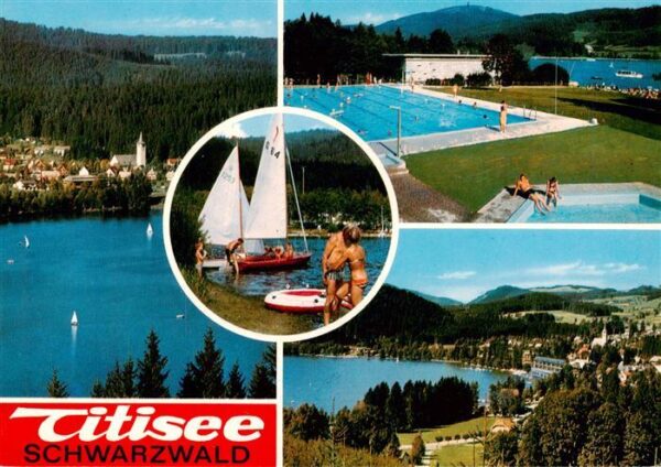 Titisee Seepartien Segeln Freibad Panorama