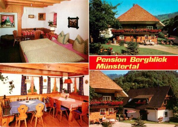 Muenstertal  Schwarzwald Pension Bergblick Gaststube Zimmer Park