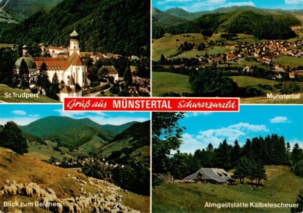 Muenstertal  Schwarzwald St Trudpert Belchenblick Muenstertal Almgaststaette Kae