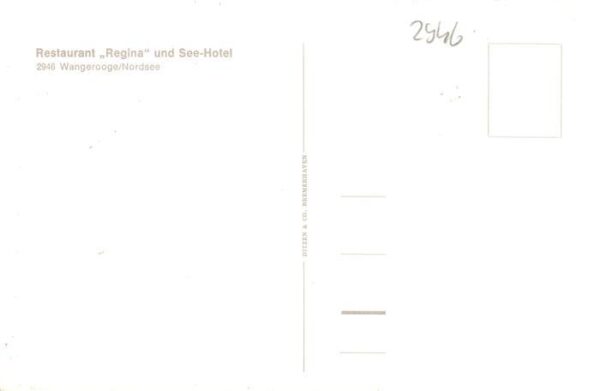 Wangerooge Wangeroog Nordseebad Restaurant Regina und See Hotel – Bild 2