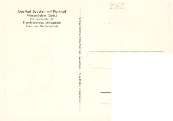 Mittegrossefehn Gasthof Joosten mit Parkhof Gastraum Bar – Bild 2