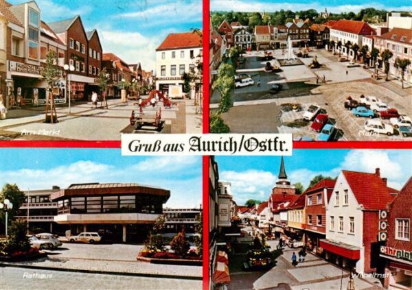 Aurich Ostfriesland Am Markt Marktplatz Rathaus Wilhelmstrasse
