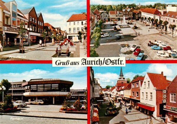 Aurich Ostfriesland Am Markt Marktplatz Rathaus Wilhelmstrasse