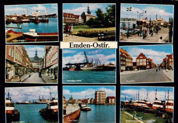 Emden  Ostfriesland Binnenhafen Details Bruckstrasse Borkumanleger Neutorstrasse