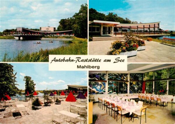 Mahlberg Baden BAB Raststaette am See Terrasse Gastraum