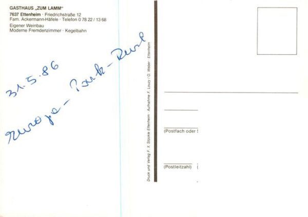 Ettenheim Gasthaus zum Lamm Gaststube – Bild 2