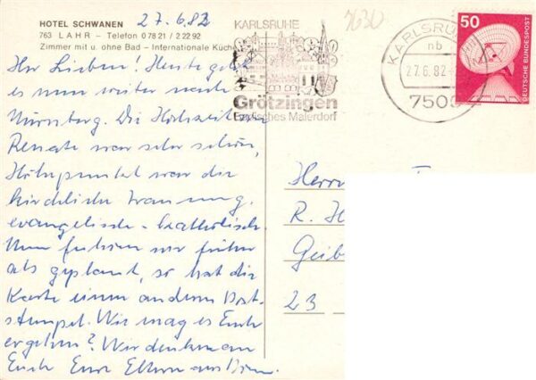 Lahr Baden Hotel Schwanen Gastraum Ortspartie – Bild 2