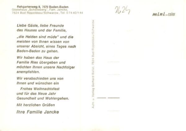 Baden-Baden Gaestehaus Schoeneberg – Bild 2