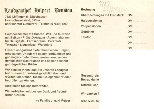 Dittishausen Loeffingen Landgasthof Hilpert Pension Gastraeume Liegewiese – Bild 2