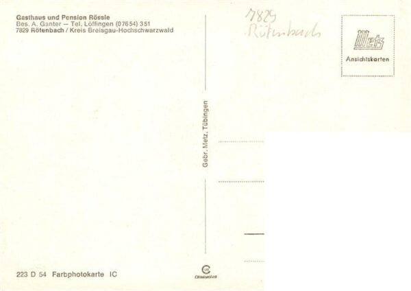 Roetenbach Baden Schwarzwald Gasthaus Pension Roessle – Bild 2