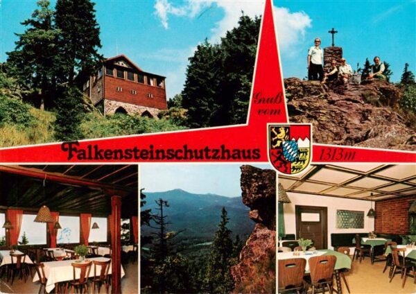Lindberg Regen Falkensteinschutzhaus Zwieselerwaldhaus Gastraeume Gipfelkreuz