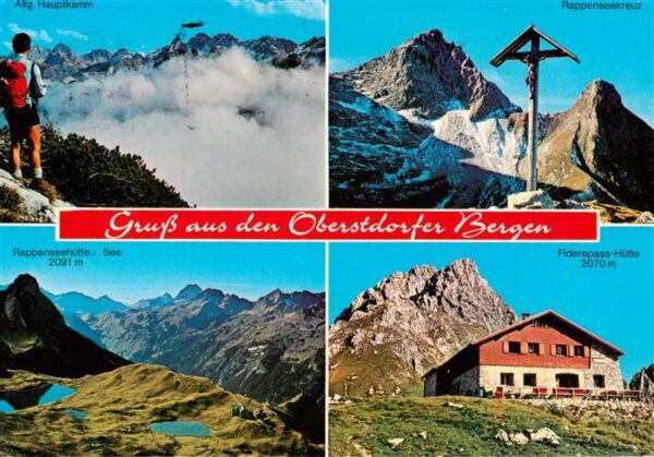 Oberstdorf Allg Hauptkamm Rappenseekreuz Rappenseehuette Fiderepass Huette