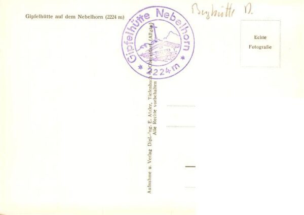 Oberstdorf Gipfelhuette auf dem Nebelhorn Fernsicht Alpenpanorama – Bild 2