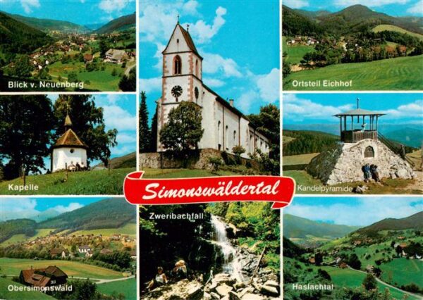 Simonswald Simonswaeldertal und Umgebung Kirche Kapelle Kandelpyramide Panorama