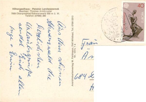 Oberprechtal Elzach Elztal BW Hoehengasthaus Pension Landwassereck im Schwarzwal – Bild 2