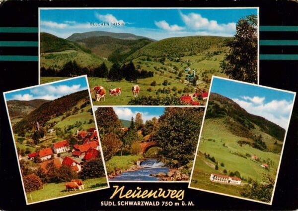 Neuenweg Panorama Blick zum Belchen Schwarzwald Ortsansicht