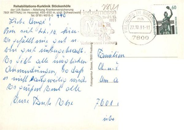 Wittnau Breisgau Schwarzwald Reha Kurklinik Stoeckenhoefe – Bild 2