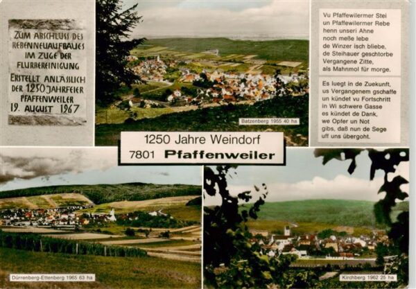 Pfaffenweiler Breisgau Batzenberg Duerrenberg Ettenberg Kirchberg