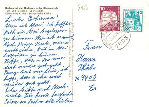 Gundelfingen Breisgau Ortsansicht Turn und Festhalle Sportstadion Kath und Ev Ki – Bild 2