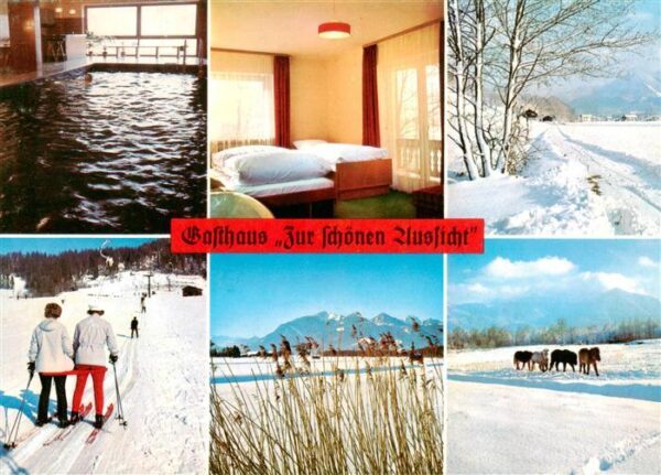 Westerbuchberg Gasthof Zur schoenen Aussicht Hallenbad Zimmer Langlaufloipe Wint