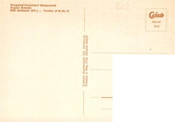 Aschbach Oberfranken Fliegeraufnahme mit Bungalow Feriendorf Steigerwald – Bild 2