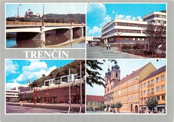 Trencin Trentschinteplitz SK Motive Stadtzentrum Bruecke