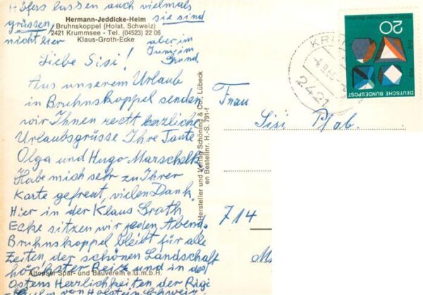 Bruhnskoppel Hermann Jedikke Heim Klaus Groth Ecke – Bild 2