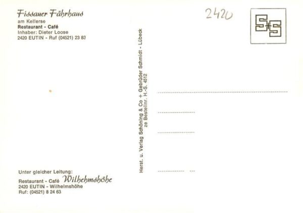 Eutin Restaurant Fissauer Faehrhaus am Kellersee Wilhelmshoehe Gastraeume – Bild 2
