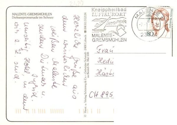 Malente-Gremsmuehlen Diekseepromenade im Schnee – Bild 2
