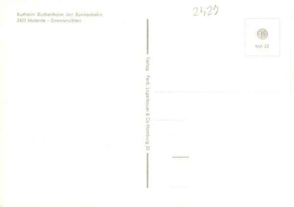 Malente-Gremsmuehlen Kurheim Buchenheim der Bundesbahn – Bild 2