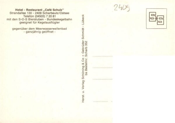 Scharbeutz Ostseebad Hotel Restaurant Cafe Schulz Gatraeume – Bild 2