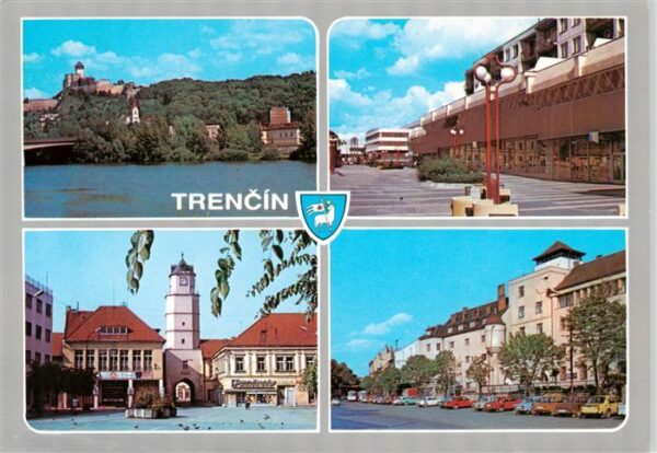 Trencin Trentschinteplitz SK Teilansichten Blick zum Schloss Stadtzentrum