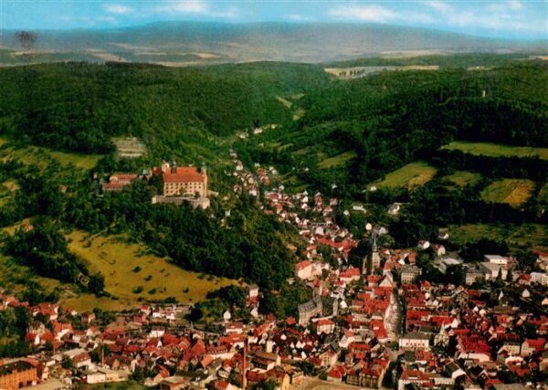 Kulmbach Fliegeraufnahme mit Plassenburg