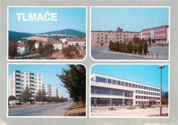 Tlmace Slovakia Teilansichten Wohnblocks Schule