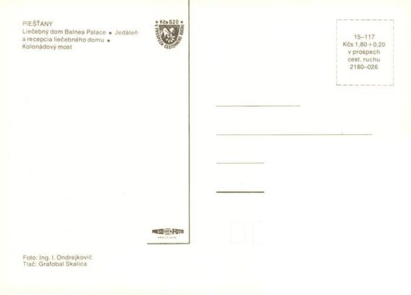 Piestany Pistian Poestyen SK Liecebny dom Thermia Palace Jedalen a recepcia liec – Bild 2