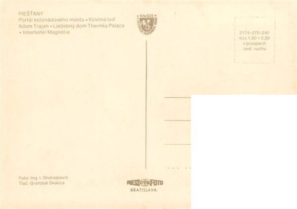 Piestany Pistian Poestyen SK Portal kolonadoveho mosta Vyletna lod Adam Trajan L – Bild 2