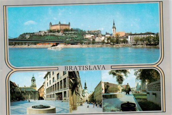 Bratislava Pressburg Pozsony SK Petrzalky na Dunaj a hrad Primacialne namestie r