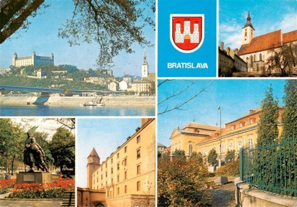 Bratislava Pressburg Pozsony SK Petrzalky na hrad Goticky dom Vajanskeho nabrezi