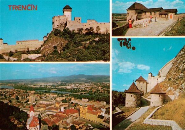 Trencin Trentschinteplitz SK Trensciansky hrad Delova basta a hradne studna Pred