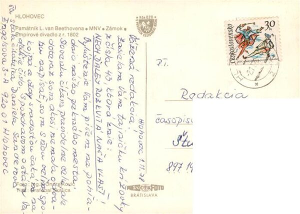 Hlohovec Slovakia Pamatnik L van Beethovena MNV Zamok Empirove divadlo – Bild 2