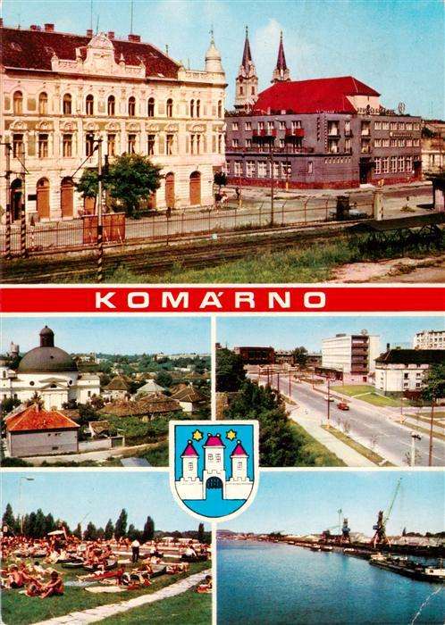 Komarno Komarom Slovakia Stadtzentrum Teilansichten Hafen