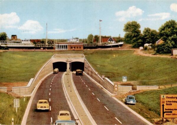Rendsburg Autostrassentunnel unter dem Nord-Ostsee-Kanal