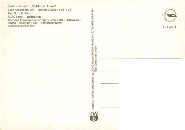 Kasendorf Oberfranken Hotel Pension Goldener Anker Restaurant – Bild 2