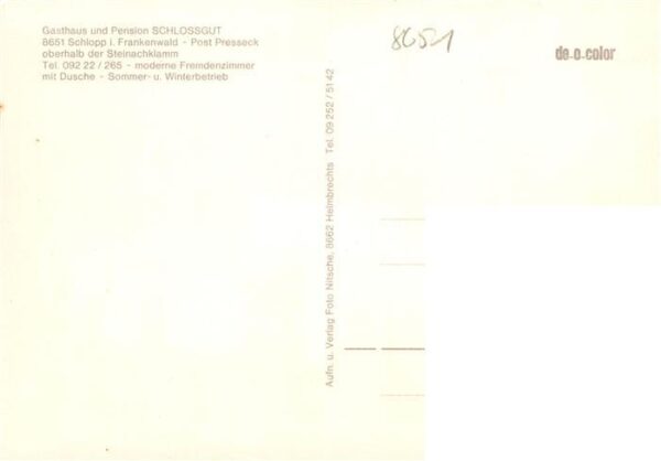 Schlopp Gasthaus Pension Schlossgut Landschaftspanorama Rauschbachtal Steinachta – Bild 2