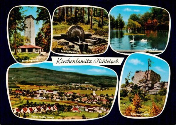 Kirchenlamitz Kornburgturm Lamitzbrunnen Stadtteich Panorama Epprechtstein