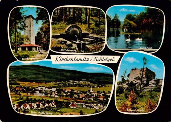 Kirchenlamitz Kornburgturm Lamitzbrunnen Stadtteich Panorama Epprechtstein