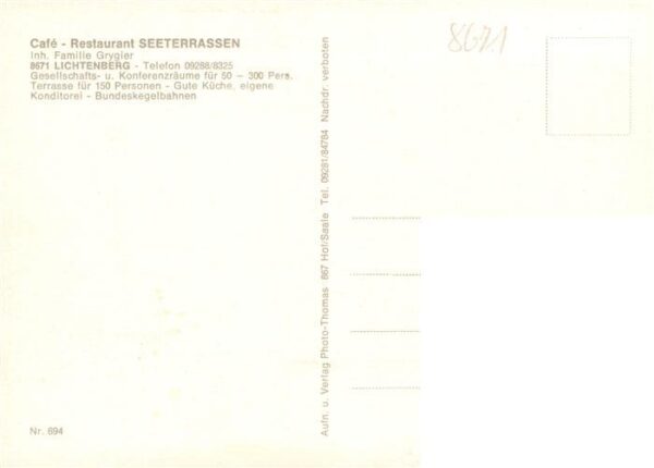 Lichtenberg Oberfranken Café Restaurant Seeterrassen – Bild 2