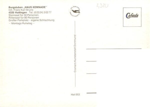 Hattingen  Ruhr Burgstuben Haus Kemnade Gastraeume Burg – Bild 2