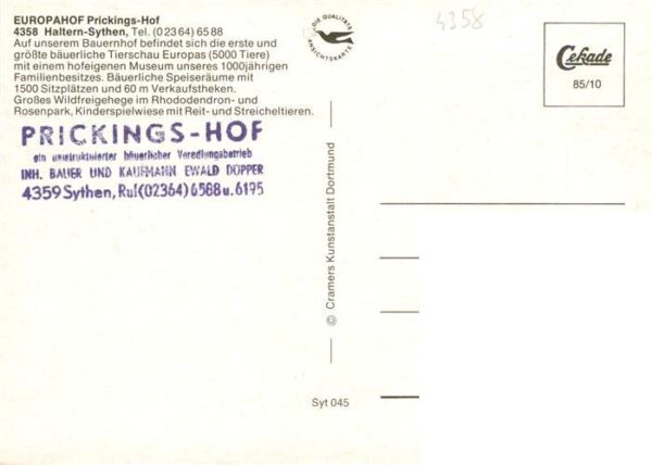 Sythen Haltern Prickings Hof Tierschau Baeuerliches Museum Verkaufstheken Rhodod – Bild 2
