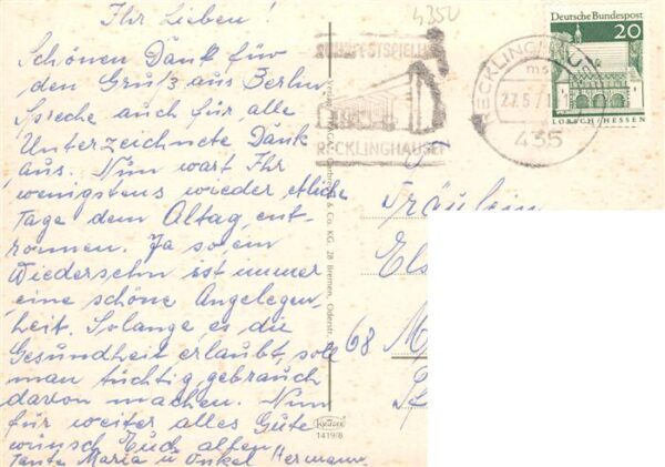 Recklinghausen  Westfalen Teilansicht Europahotel Rathaus Hauptbahnhof Haus der – Bild 2